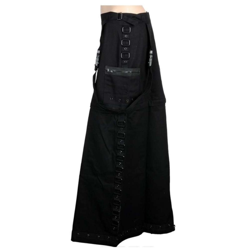 New Women Gothic Skirt Track Buckle Convertible Skirt Long Skirt